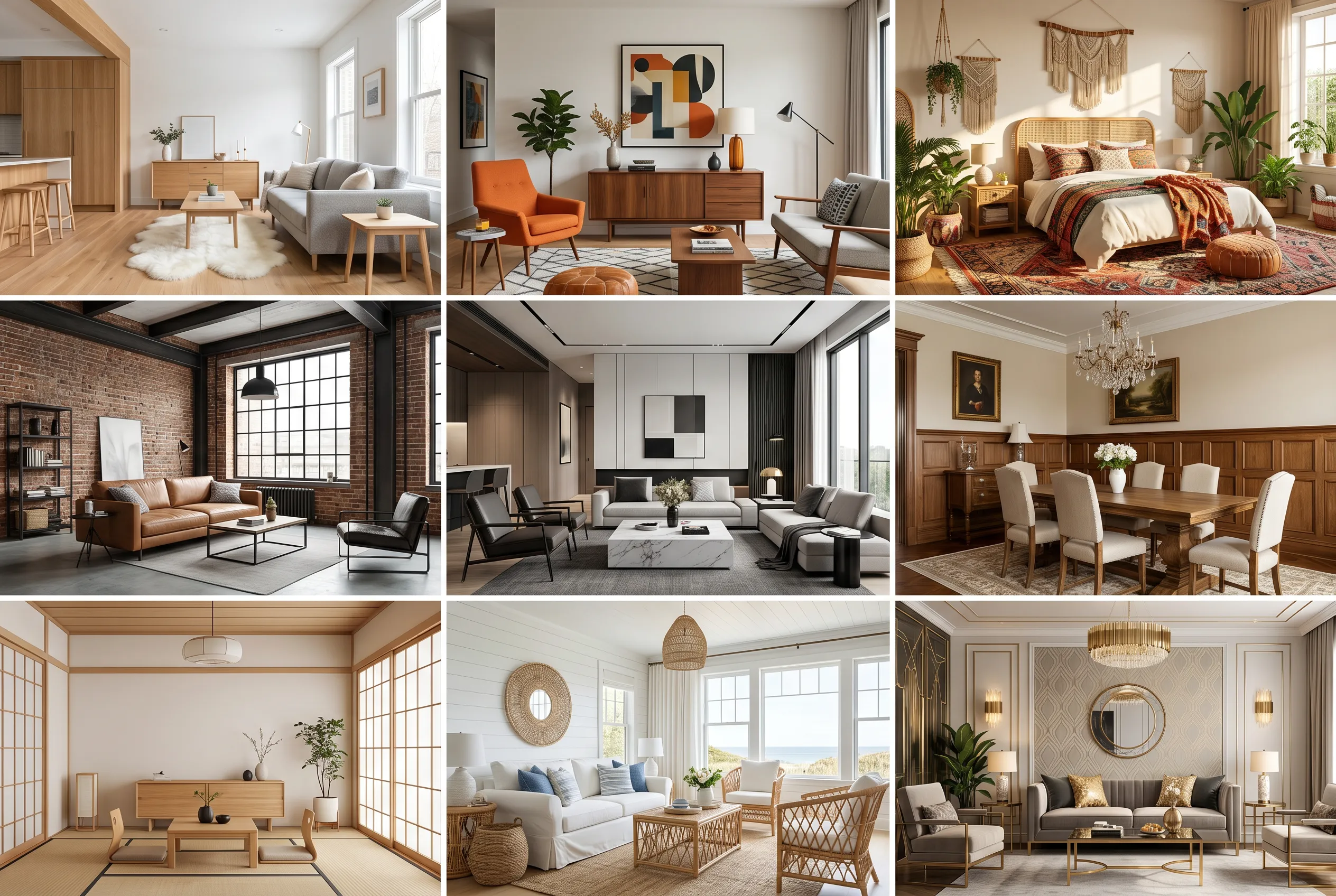 19 Interior Design Styles Explained (With AI Examples)