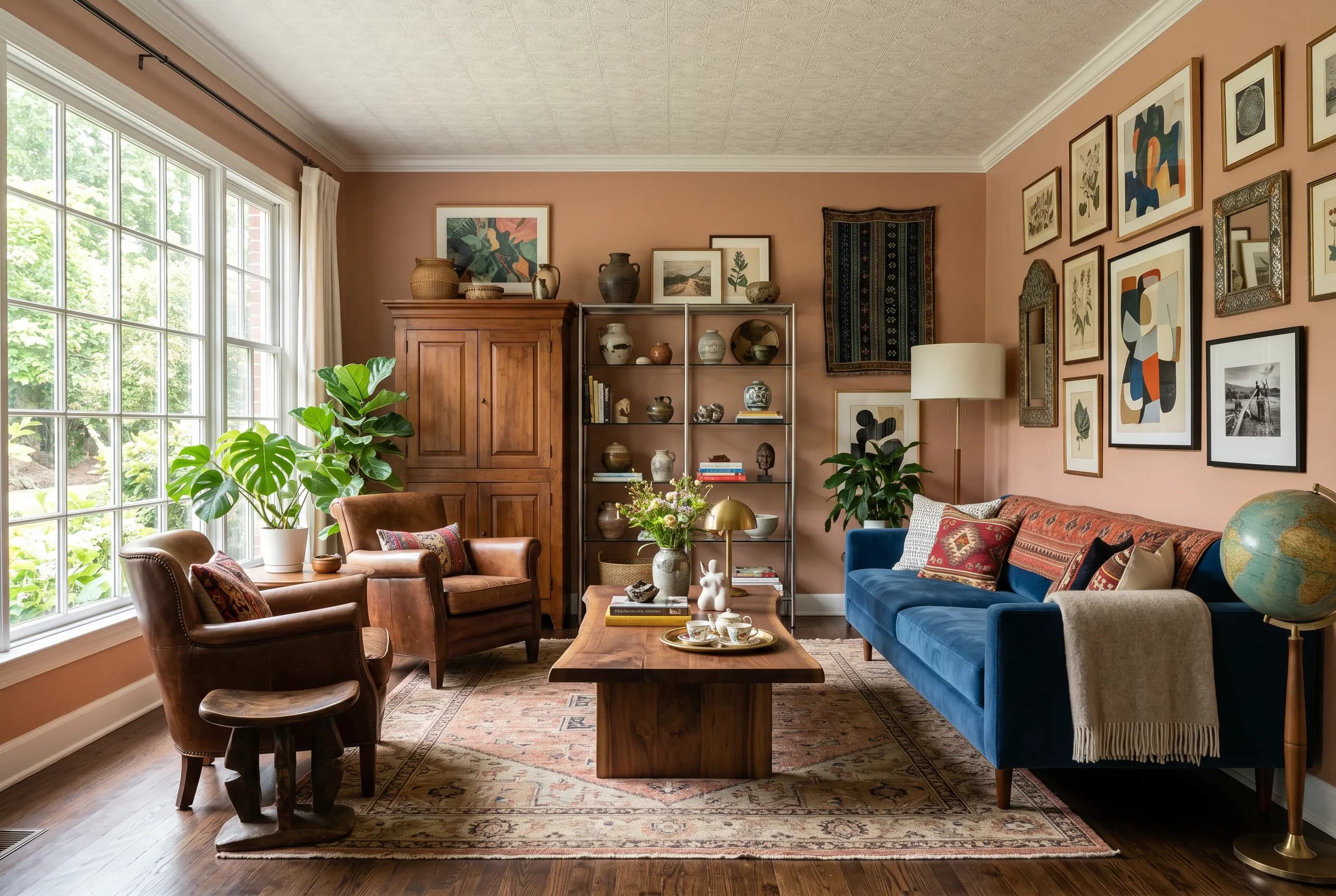 Eclectic interior design — an example room styled by InteriorLab