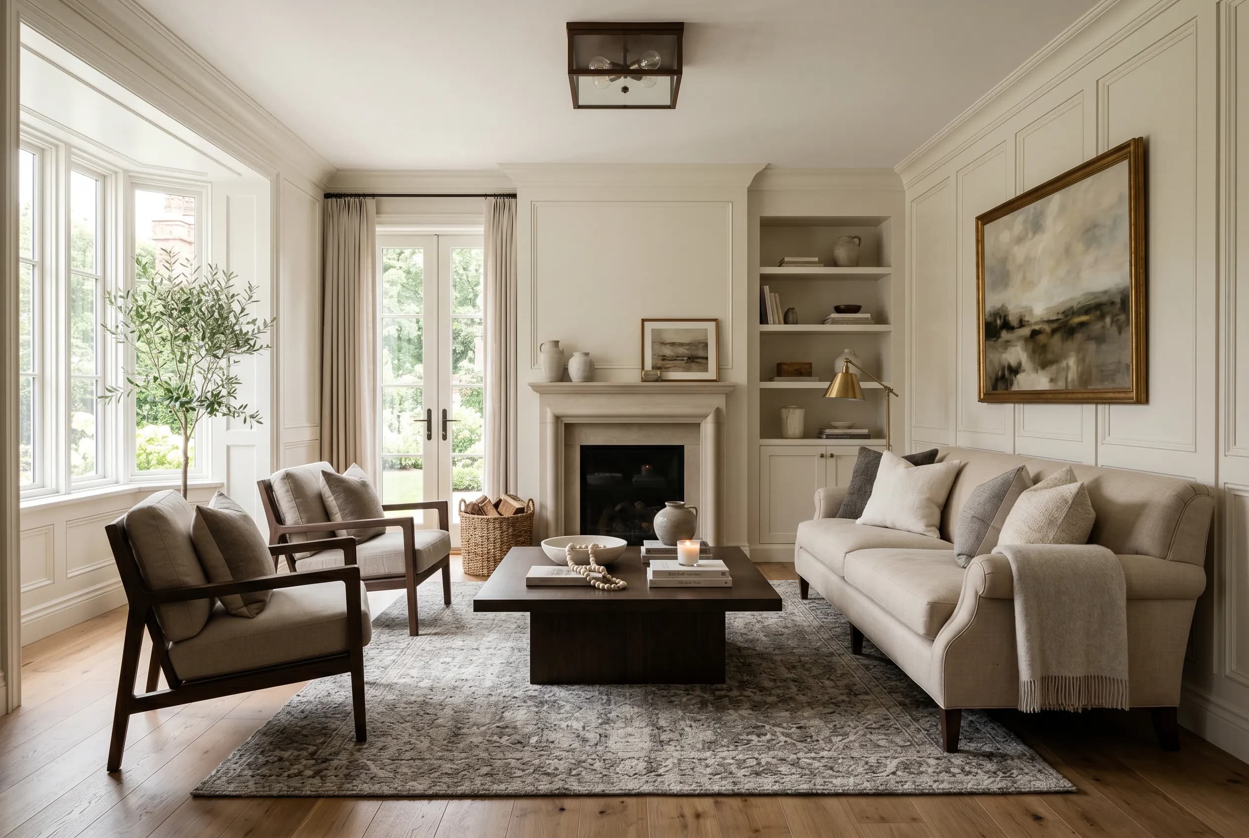 Transitional interior design — an example room styled by InteriorLab