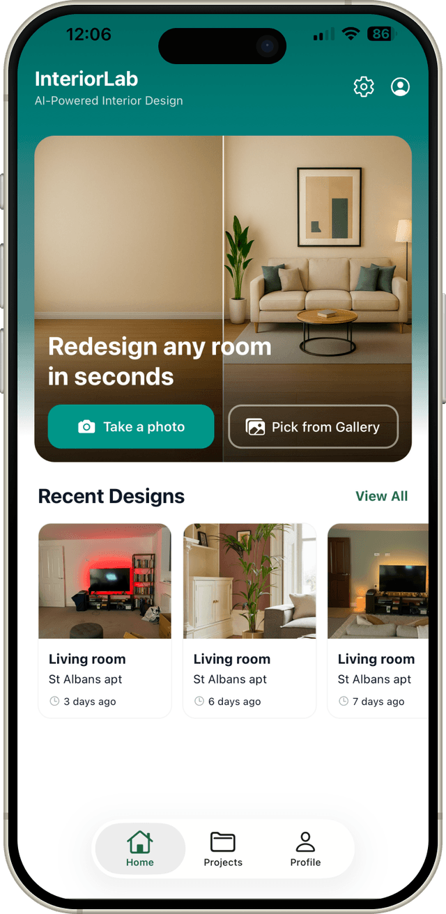 InteriorLab app features