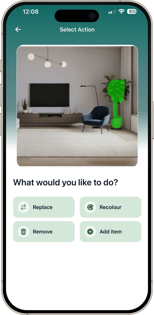 InteriorLab app visualization features